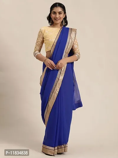 Beautiful Art Silk Saree with Blouse Piece-thumb0