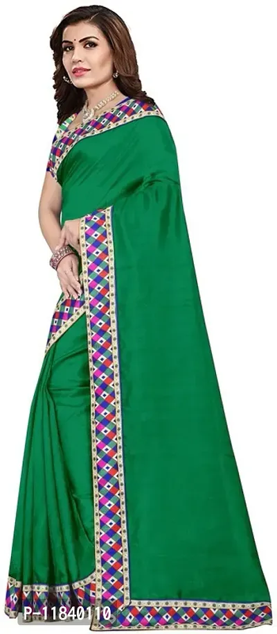 Beautiful Art Silk Saree with Blouse piece-thumb2