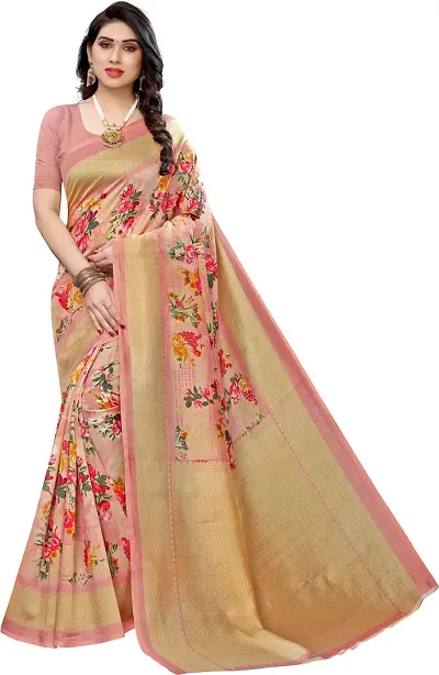 Elegant Art Silk Saree without Blouse piece For Women