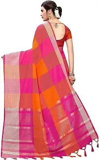 Beautiful Silk Blend Saree with Blouse Piece-thumb1