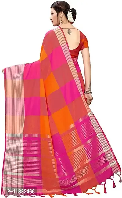 Beautiful Silk Blend Saree with Blouse Piece-thumb2