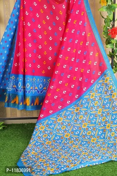 Beautiful Art Silk Saree with Blouse Piece-thumb2