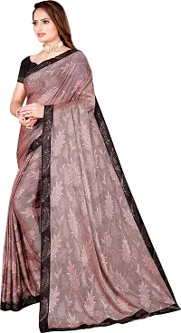 Beautiful Lycra Saree with Blouse Piece-thumb1