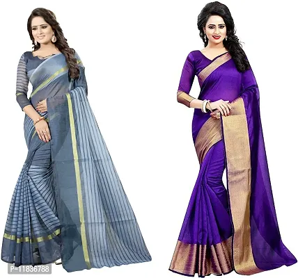 Beautiful Georgette Saree with Blouse Piece Pack Of 2-thumb0