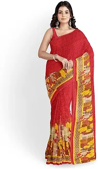 Beautiful Georgette Saree with Blouse piece-thumb1