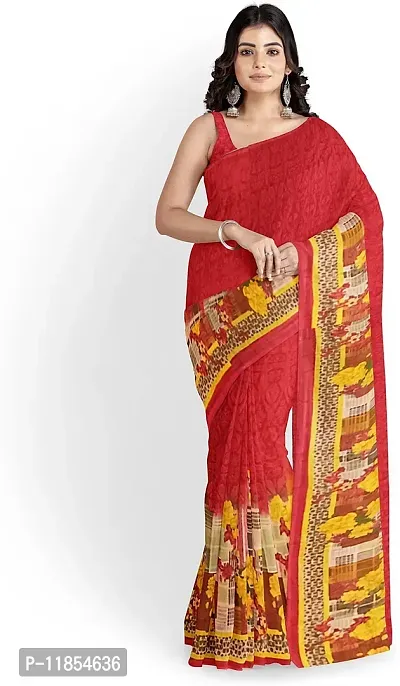 Beautiful Georgette Saree with Blouse piece-thumb2