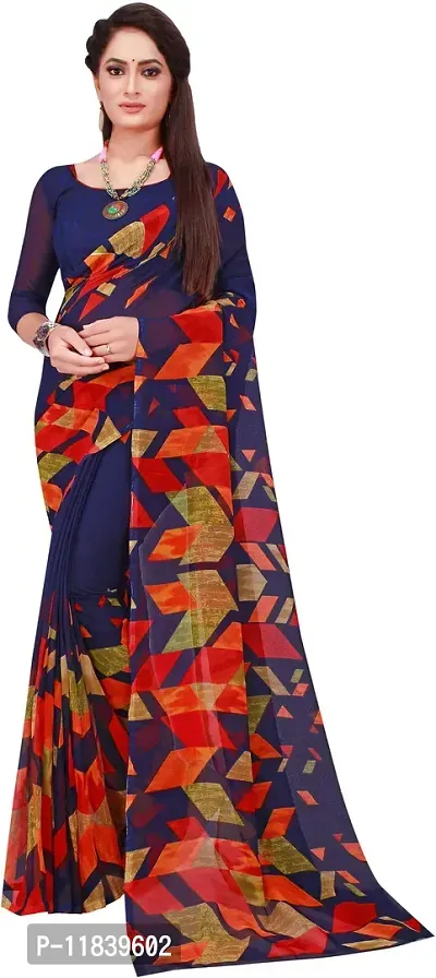 Beautiful Georgette Saree With Blouse Piece Pack Of 2-thumb2