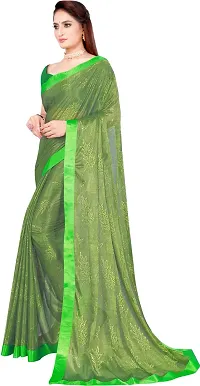 Beautiful Lycra Saree with Blouse Piece-thumb1