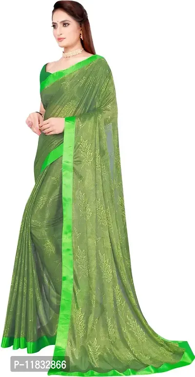 Beautiful Lycra Saree with Blouse Piece-thumb2