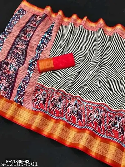 Beautiful Art Silk Saree with Blouse Piece