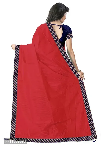 Beautiful Art Silk Saree with Blouse piece-thumb3