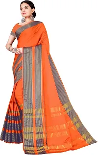 Beautiful Cotton Silk Saree with Blouse piece-thumb1