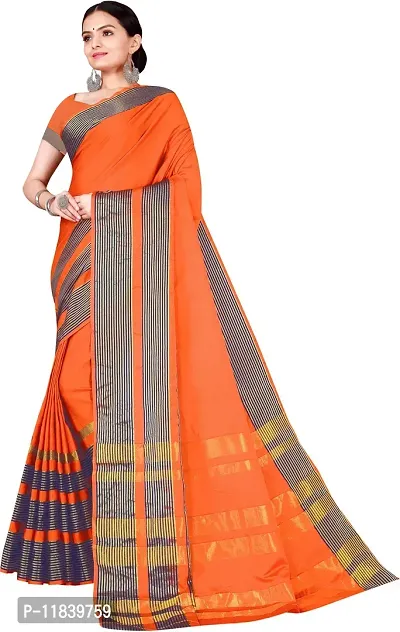 Beautiful Cotton Silk Saree with Blouse piece-thumb2