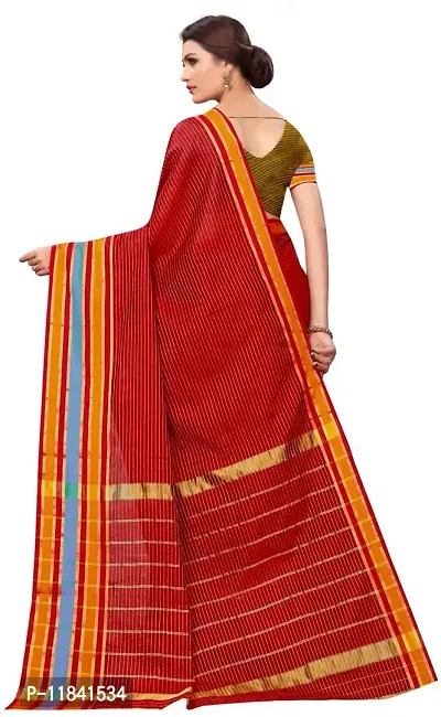 Beautiful Cotton Silk Saree with Blouse piece-thumb2