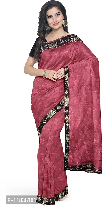 Beautiful Lycra Saree with Blouse Piece-thumb0