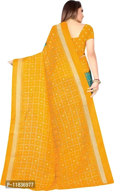 Beautiful Art Silk Saree with Blouse Piece-thumb2