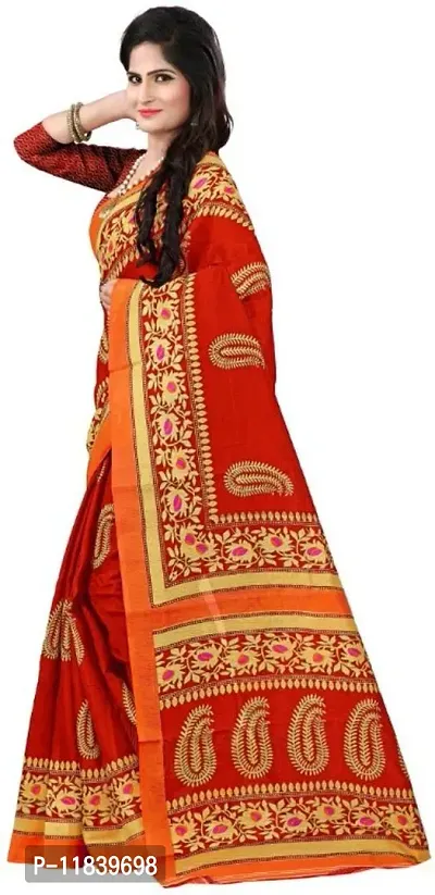 Beautiful Art Silk Saree with Blouse piece-thumb3