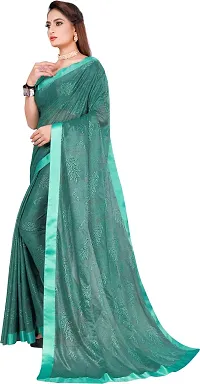 Beautiful Lycra Saree with Blouse Piece-thumb1