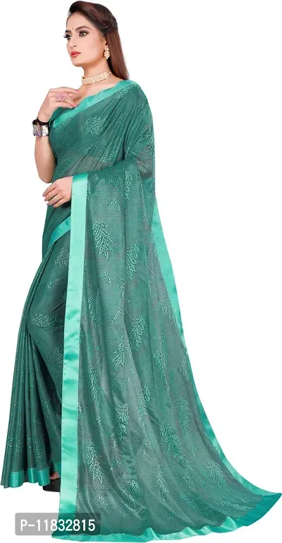 Beautiful Lycra Saree with Blouse Piece-thumb2