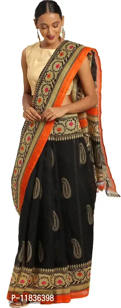 Beautiful Art Silk Saree with Blouse Piece