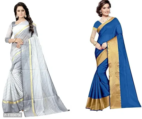 Beautiful Georgette Saree with Blouse Piece Pack Of 2-thumb0