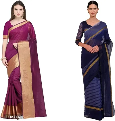 Beautiful Georgette Saree with Blouse Piece Pack Of 2-thumb0