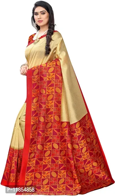 Beautiful Art Silk Saree with Blouse piece-thumb2