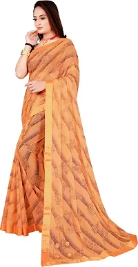 Beautiful Lycra Saree with Blouse Piece-thumb1