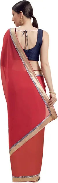 Beautiful Velvet Saree with Blouse piece-thumb1