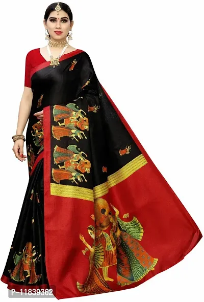 Beautiful Art Silk Saree with Blouse piece-thumb0