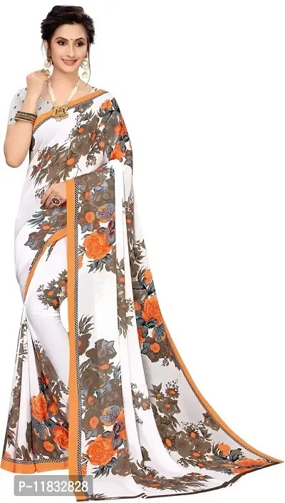 Beautiful Georgette Saree with Blouse Piece-thumb0