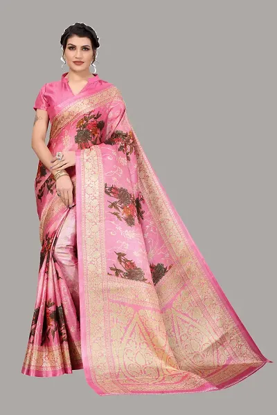 Stylish Fancy Art Silk Saree With Blouse Piece For Women