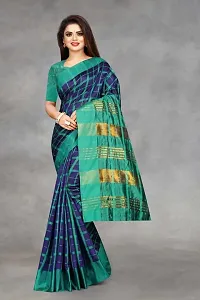 Beautiful Art Silk Saree with Blouse Piece-thumb1