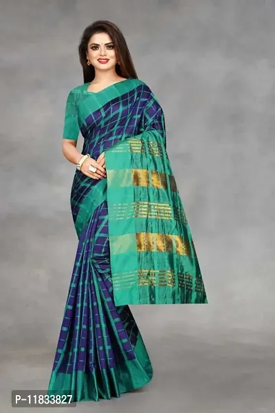 Beautiful Art Silk Saree with Blouse Piece-thumb2