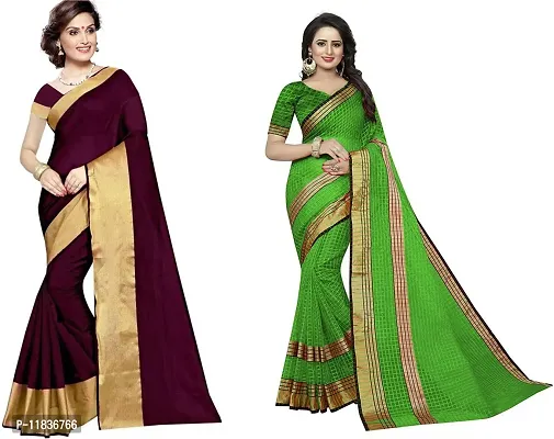 Beautiful Georgette Saree with Blouse Piece Pack Of 2-thumb0