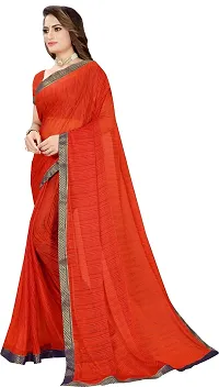 Beautiful Cotton Blend Saree with Blouse piece-thumb1