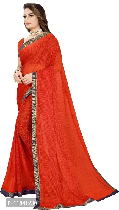 Beautiful Cotton Blend Saree with Blouse piece-thumb2