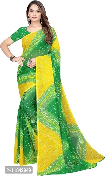 Beautiful Georgette Saree with Blouse piece-thumb0