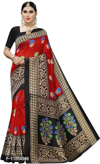 Beautiful Art Silk Saree with Blouse piece