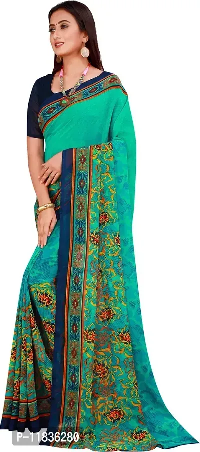 Beautiful Georgette Saree with Blouse Piece-thumb2