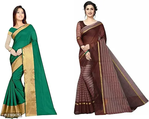 Beautiful Georgette Saree with Blouse Piece Pack Of 2-thumb0