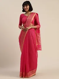 Beautiful Cotton Blend Saree with Blouse piece-thumb1