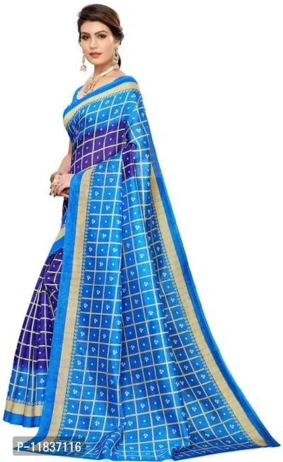 Beautiful Art Silk Saree with Blouse Piece-thumb2