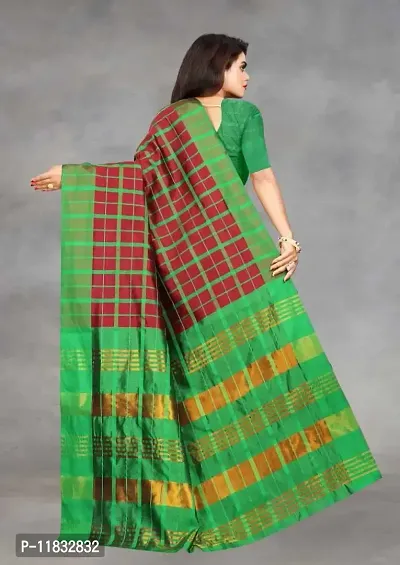 Beautiful Art Silk Saree with Blouse Piece-thumb2