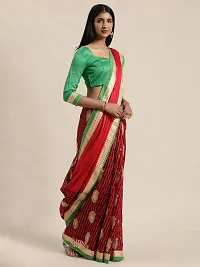 Beautiful Art Silk Saree with Blouse piece-thumb1