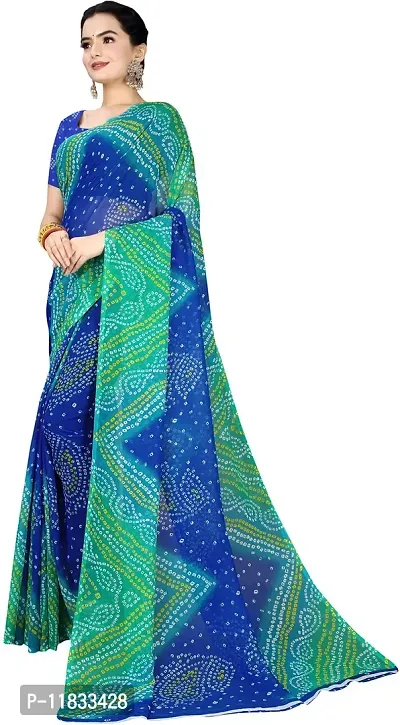 Beautiful Georgette Saree with Blouse Piece-thumb0