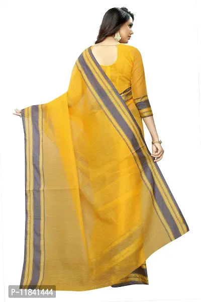 Beautiful Cotton Silk Saree with Blouse piece-thumb3