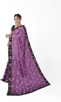 Beautiful Lycra Saree with Blouse Piece-thumb1