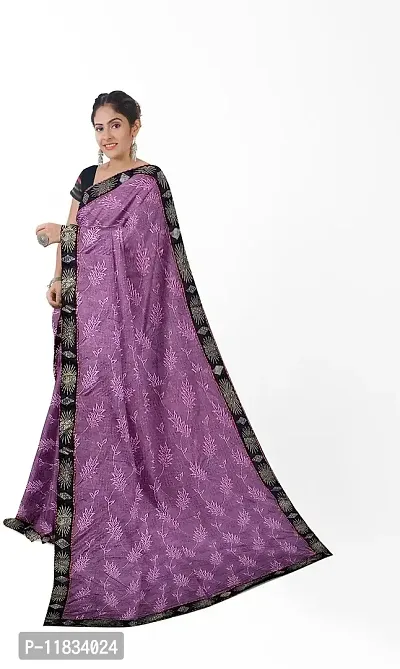 Beautiful Lycra Saree with Blouse Piece-thumb2