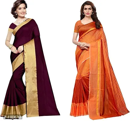 Beautiful Georgette Saree with Blouse Piece Pack Of 2-thumb0